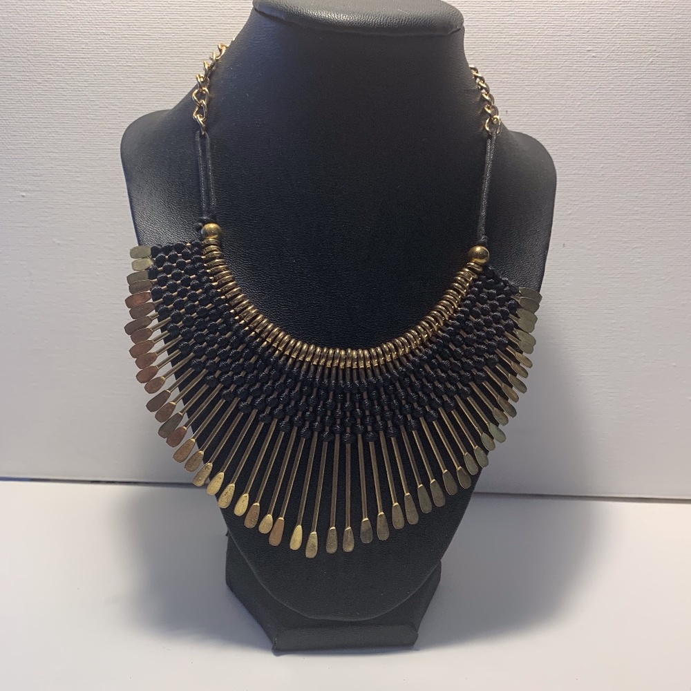 Necklace with Metal Spikes.